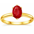 1 Ct. Oval Orange Spessartite Garnet Prong 22k Gold Solitaire Ring by Fine Color Jewels