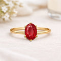 1 Ct. Oval Orange Spessartite Garnet Prong 22k Gold Solitaire Ring by Fine Color Jewels