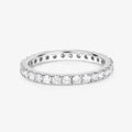 1 ct Round Lab Grown Diamond Prong 14K White Gold Eternity Band Ring by Fine Color Jewels