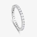 1 ct Round Lab Grown Diamond Prong 14K White Gold Eternity Band Ring by Fine Color Jewels