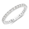 1 ct Round Lab Grown Diamond Prong 14K White Gold Eternity Band Ring
