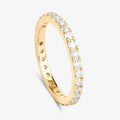 1 ct Round Lab Grown Diamond Prong 14K Yellow Gold Eternity Band Ring by Fine Color Jewels