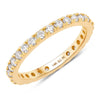 1 ct Round Lab Grown Diamond Prong 14K Yellow Gold Eternity Band Ring