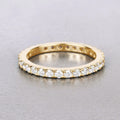 1 ct Round Lab Grown Diamond Prong 14K Yellow Gold Eternity Band Ring by Fine Color Jewels