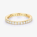 1 ct Round Lab Grown Diamond Prong 14K Yellow Gold Eternity Band Ring by Fine Color Jewels