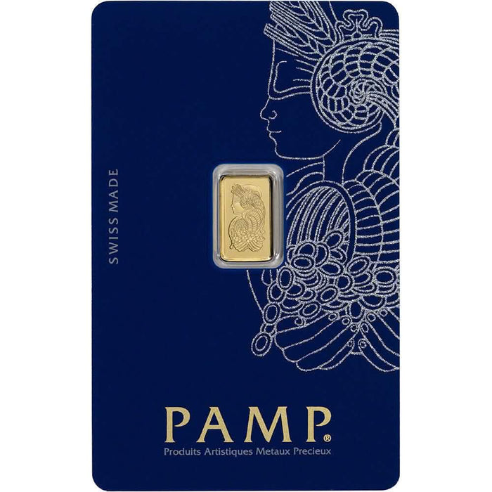 1 Gram Gold Bar PAMP Suisse Fortuna 999.9 Fine in Sealed Assay by DailySale