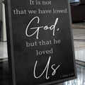 1 John 4:10 Faith Sign V by Tailored Canvases