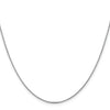 1 mm Concave Box 18 inch Chain 14K White Gold