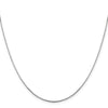1 mm Octagonal 14K White Gold Box Chain 16 inch