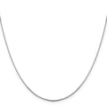 1 mm Octagonal 14K White Gold Box Chain 16 inch by Fine Color Jewels