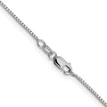 1 mm Octagonal 14K White Gold Box Chain 16 inch by Fine Color Jewels