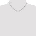 1 mm Octagonal 14K White Gold Box Chain 16 inch by Fine Color Jewels