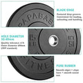 1-Pair: Bumper Plates 2-Inch Bumpers Olympic Weight Plate by DailySale