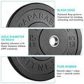 1-Pair: Bumper Plates 2-Inch Bumpers Olympic Weight Plate by DailySale