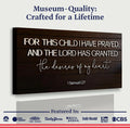 1 Samuel 1:27 - For This Child I Have Prayed Sign V by Tailored Canvases