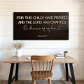 1 Samuel 1:27 - For This Child I Have Prayed Sign V by Tailored Canvases