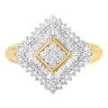 10K Yellow Gold Diamond Ballerina Ring (1 Cttw, I-J Color, I1-I2 Clarity) - Size 7 by Bids.com