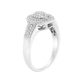 .925 Sterling Silver 1/3 Cttw Pave Set Round-Cut Diamond Braided Halo Cocktail Ring (I-J Color, I2-I3 Clarity) - Size 7 by Bids.com