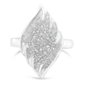 .925 Sterling Silver Â¾ Cttw Round and Baguette Cut Diamond Stair-Stepped Cluster Waterfall Cocktail Ring (I-J Color, I2-I3 Clarity) - Size 6 by Bids.com