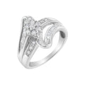 10K White Gold 1/2 cttw Diamond Cluster Ring (H-I Clarity, I2-I3 Color) - Size 6