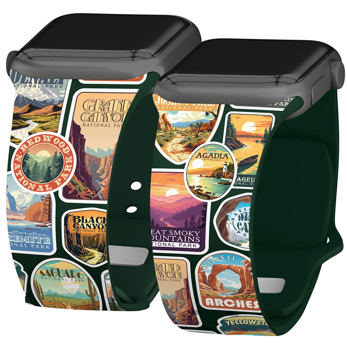 National Parks Stickers HD Apple Watch Band by Affinity Bands
