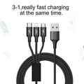 10 Foot High Speed 3-in-1 Lightning Micro & USB-C Charging Cable by DailySale