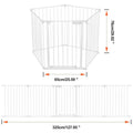 10 ft Wide Baby Gate Playard Satey Rail Fence Barrier Room Divider 5 Panels by DailySale