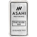 10 oz. Silver Bar - Asahi Refining - .999 Fine Silver in Sealed Protective Plastic by DailySale