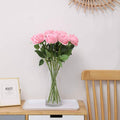 10-Pack: Nubry Artificial Silk Rose Flower Bouquet by DailySale