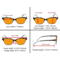 10 Pack Orange Lens Cat Eye Blue Light Blocking Reading Glasses DS9111 by Pasteur Pharmacy