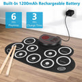 10 Pads Electric Drum Set Foldable by DailySale