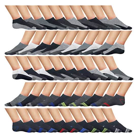 10-Pairs: Men's Active Low-Cut Ankle Socks by DailySale