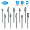 10-Piece: Double Cut Carbide Rotary Die Grinder Bit Set by DailySale