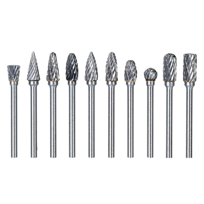 10-Piece: Double Cut Carbide Rotary Die Grinder Bit Set by DailySale