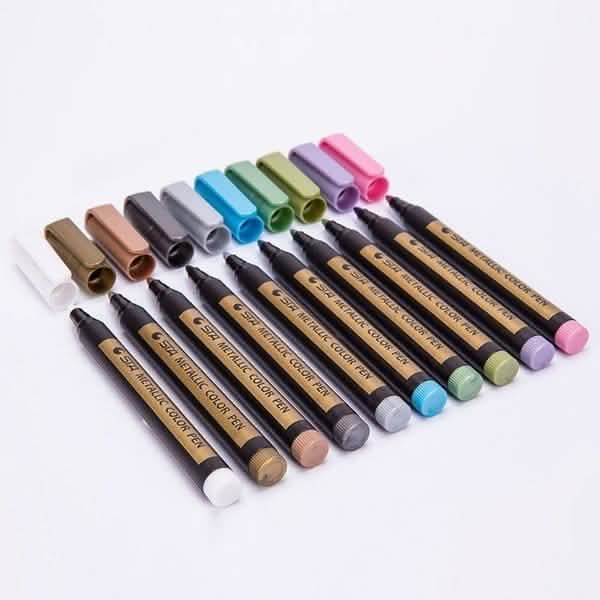 10-Piece: Metallic Paint Marker Pen Permanent by DailySale