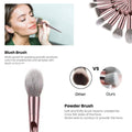 10-Piece: Metallic Premium Cosmetic Makeup Brushes Set by DailySale
