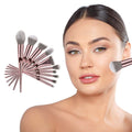10-Piece: Metallic Premium Cosmetic Makeup Brushes Set by DailySale