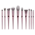 10-Piece: Metallic Premium Cosmetic Makeup Brushes Set by DailySale