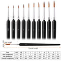 10-Piece: Miniature Detail Paint Brush Set by DailySale