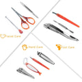 10-Piece: Pedicure, Manicure and Grooming Kit with Leather Case by DailySale