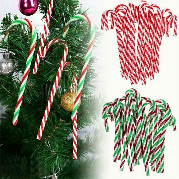 10-Piece: Plastic Candy Cane Ornaments by DailySale