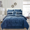 10-Piece Set: Kensie Hotel Quality Pintucked Oversized Comforter Set