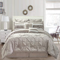 10-Piece Set: Kensie Hotel Quality Pintucked Oversized Comforter Set by DailySale