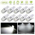 10-Piece: Xenon White Wedge Base LED Bulbs by DailySale
