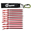 10-Pieces: Camping Superior Aluminum Tent Stake Carabiner Set