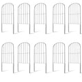 10-Pieces: Decorative Garden Fence Rustproof Iron Wire Arched Fence by DailySale