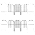 10-Pieces: Decorative Garden Fence Rustproof Iron Wire Arched Fence by DailySale