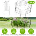 10-Pieces: Decorative Garden Fence Rustproof Iron Wire Arched Fence by DailySale