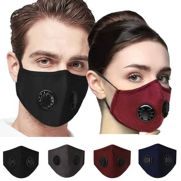 10-Pieces: Double Breathing Valve PM 2.5 Mask Respirator by DailySale