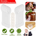 10-Pieces: Kids Safety Locks with 5 Furniture Corner Protectors by DailySale